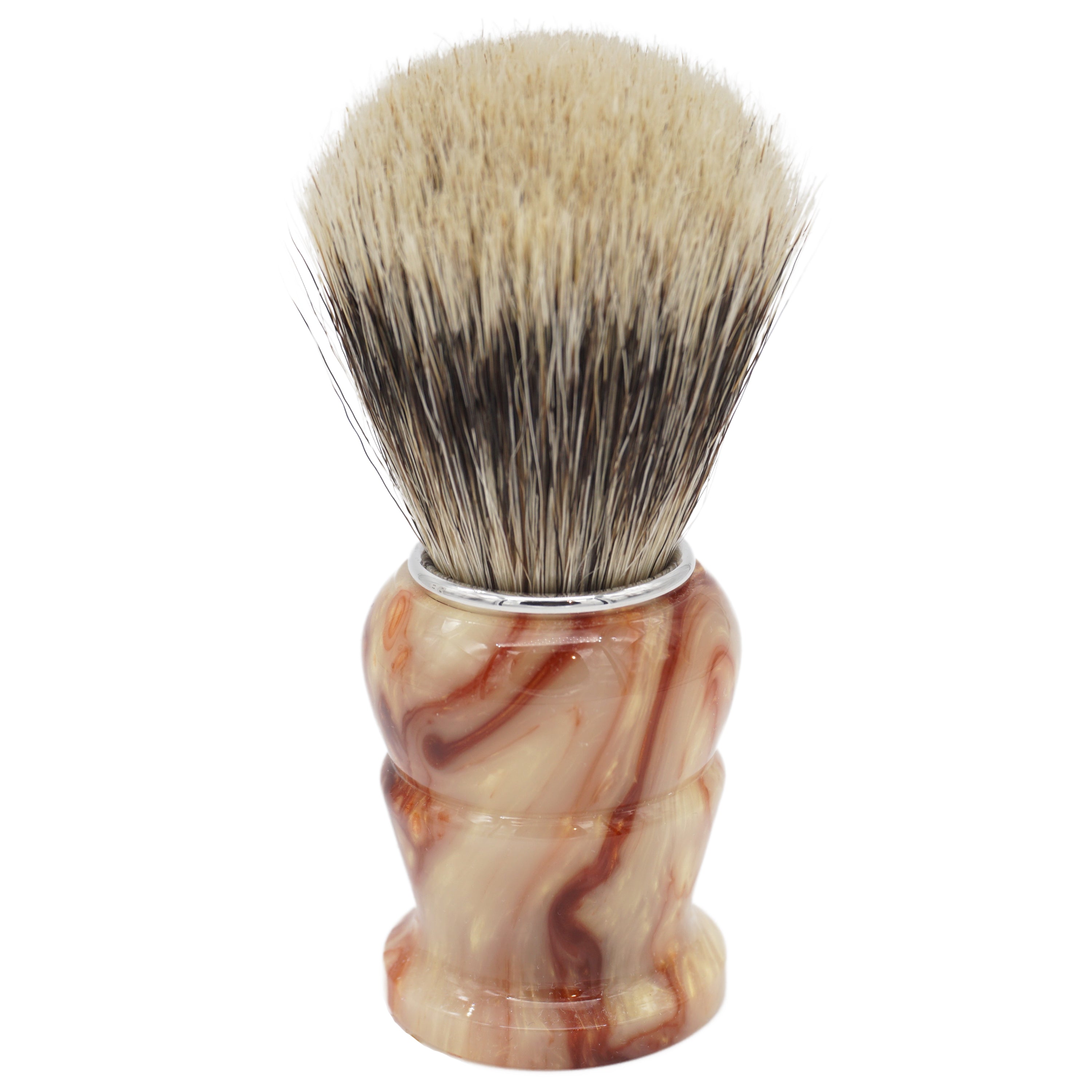 Premium 24mm Semogue Mistura Badger & Boar Shaving Brush with AP Shave Co. Crushed Mud Resin Handle (#86) - Handcrafted by Shavemac - Perfect for Wet Shaving & Grooming Kits
