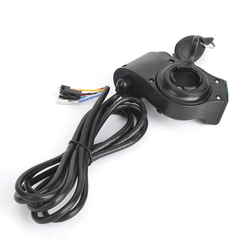 Electric Bike Thumb Throttle Control with LCD Display - Digital Power Accelerator Grip for E-Bike & Scooter - Battery Voltage Monitor & Key Locker - Perfect for Commuting, Off-Roading & Urban Transportation