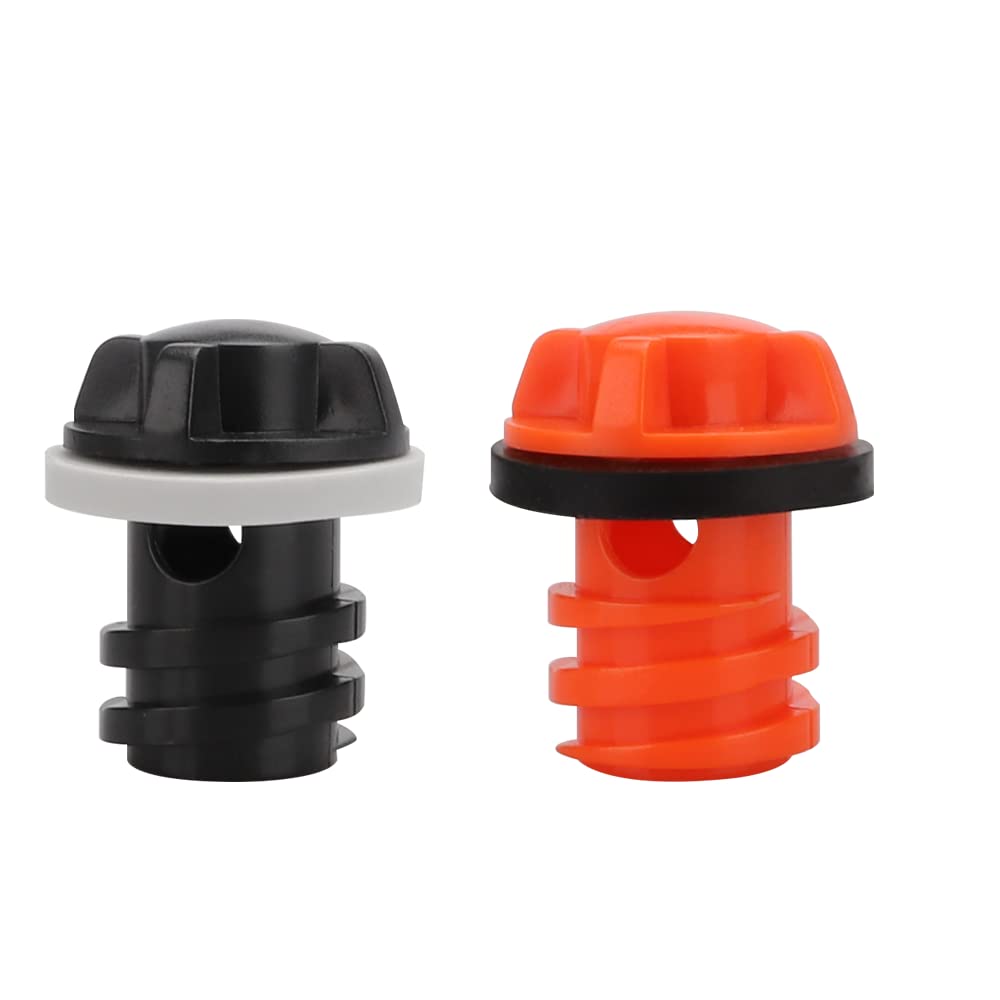 2 Pack Cooler Drain Plugs Replacement for YETI Roadie, Tundra, Tank & RTIC Coolers - Leak-Proof Accessories (Black/Orange) - Perfect for Camping, Fishing, Beach Trips & Outdoor Adventures