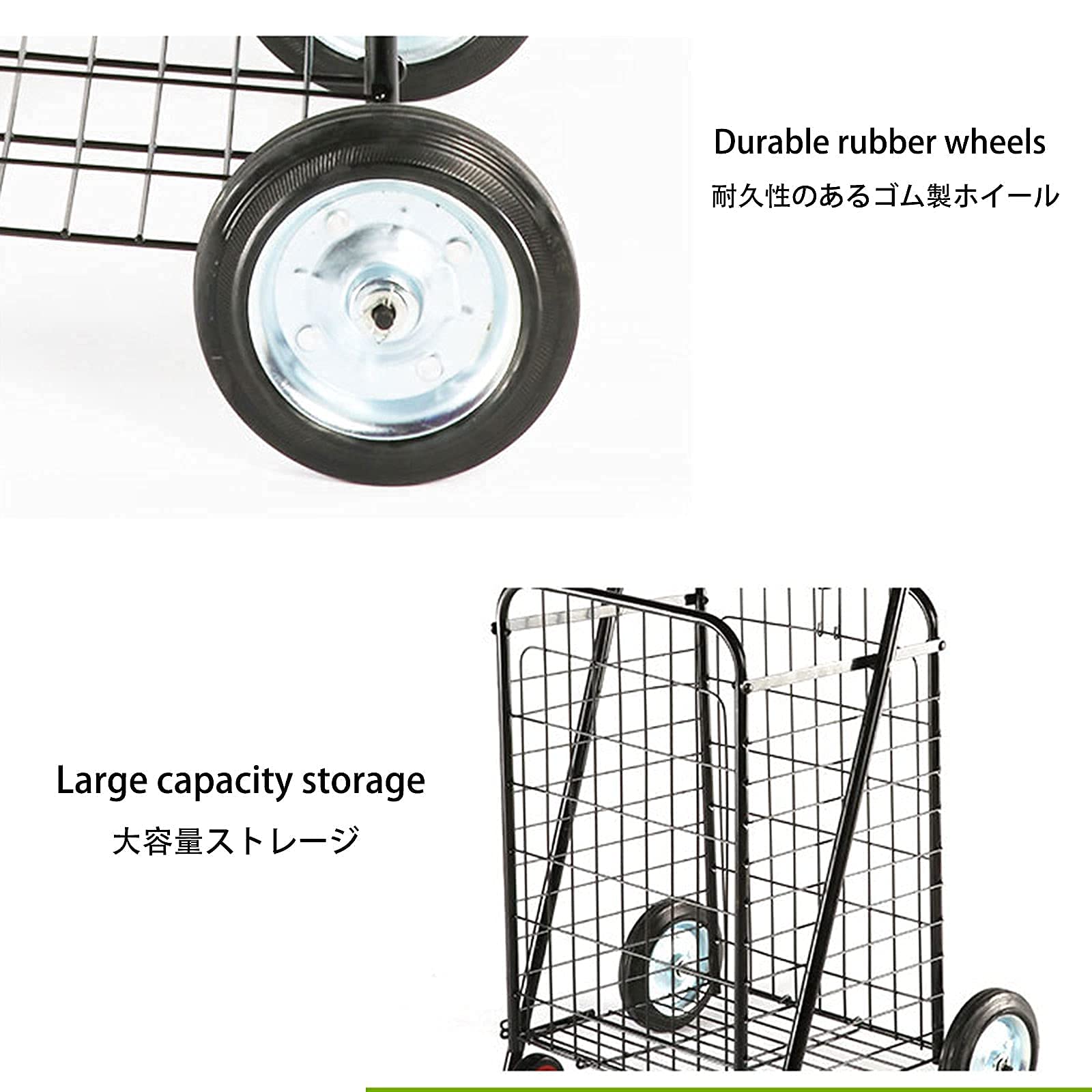 Portable Shopping Cart - High Capacity Multifunctional Foldable Grocery Luggage Cart for Travel, Camping & Beach | Lightweight Collapsible Handcart for Groceries, Picnics & Outdoor Adventures