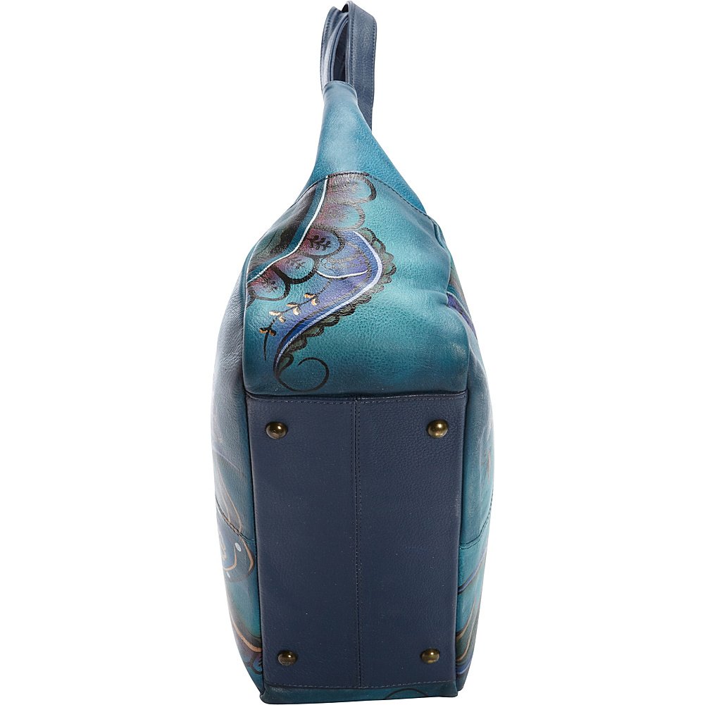 Anuschka Anna Women's Genuine Leather Shoulder Bag - Hand-Painted Floral Artwork, Stylish Crossbody Purse for Work, Travel & Everyday Use