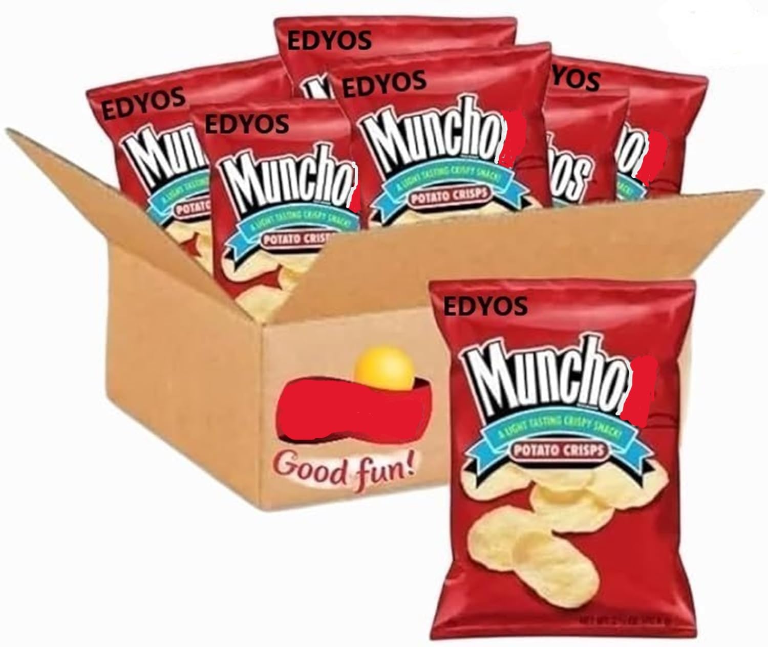 EDYOS Regular Potato Crisps Snacks - 4.25 Oz Bags (Pack of 6) | Crunchy & Delicious Chips for Parties, Picnics & On-the-Go Snacking