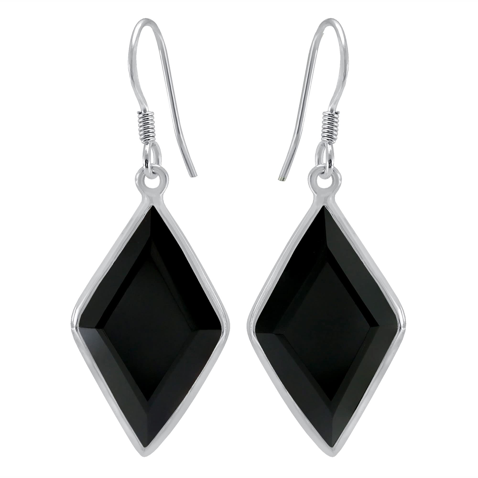 Handmade Sterling Silver Gemstone Dangle Earrings for Women - Elegant Jewelry for Parties, Weddings & Everyday Wear