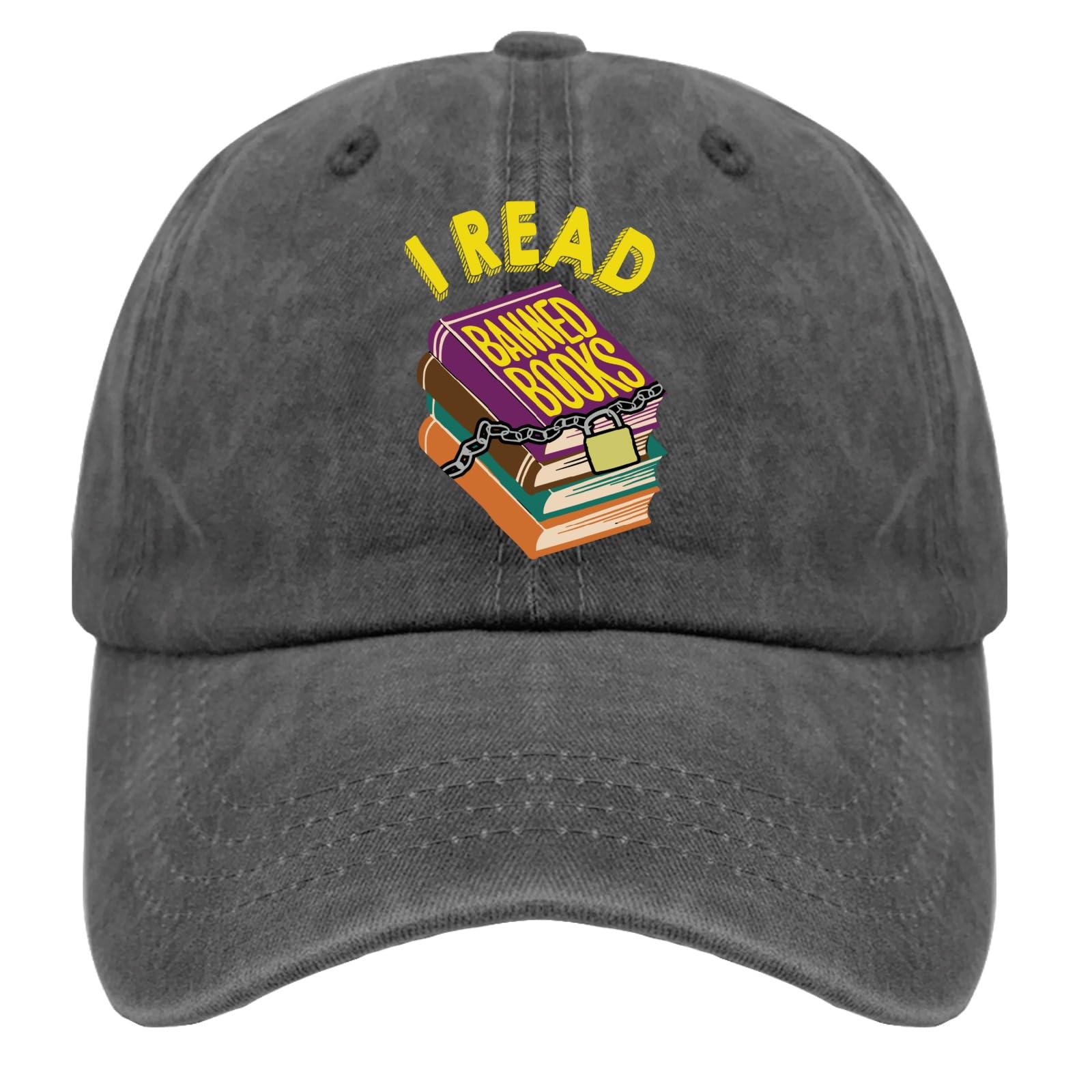 Banned Books Golf Hat - Funny Reading Hat for Men, Dad Gifts - Sun Protection for Outdoor Activities