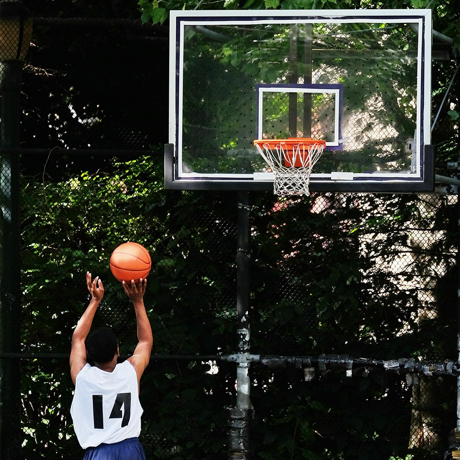 PROGOAL Universal UV-Resistant Basketball Backboard Padding - Fits All Hoop Systems for Indoor & Outdoor Use - Perfect for Driveway, Gym, and Park Basketball Games