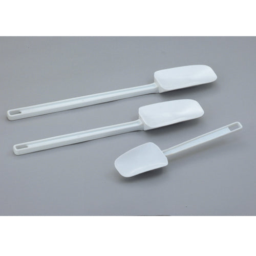 859218 Spoon-Shaped Scraper Spatula - 14-inch Plastic Kitchen Tool for Baking, Cooking & Mixing | Perfect for Cake Decorating, Dough Handling & Bowl Scraping
