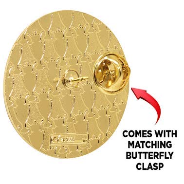 Gold Golf Lapel Pins - Chenille Ball Badge for Golfers & Awards