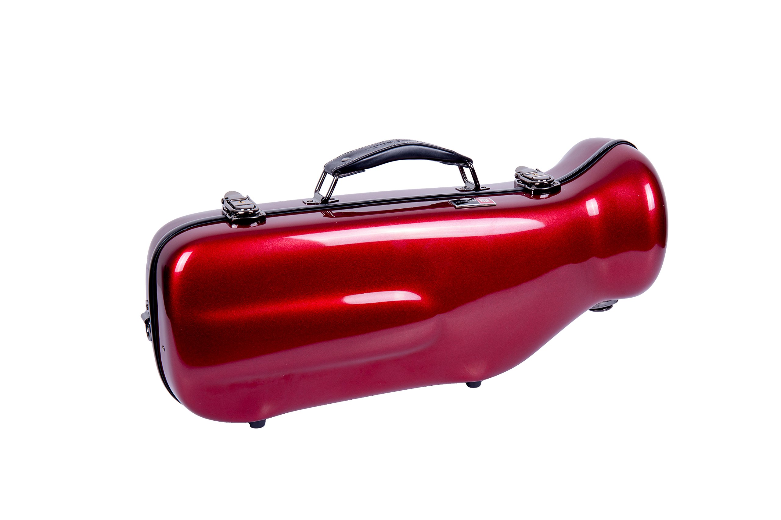 Crossrock CRF1000 Professional Trumpet Case - Durable Fiberglass Hard Shell with Backpack Straps (Red) - Perfect for School Band, Travel & Music Performances