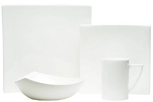 Extreme White 16-Piece Dinnerware Set - Porcelain Tableware Service for 4, Dishwasher & Microwave Safe - Perfect for Family Dinners, Parties & Restaurant Use