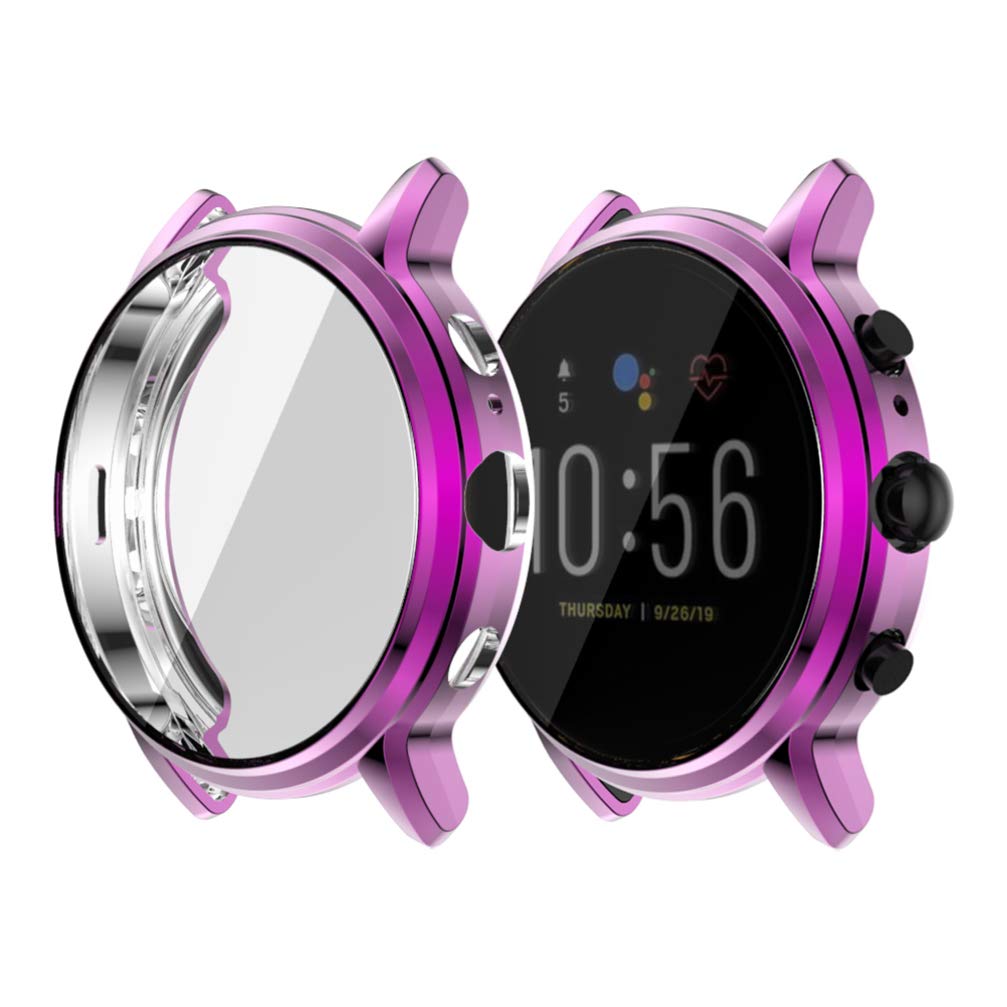 UKCOCO 5th Gen Smartwatch Band & Case - Purple Watch Frame, Shell, Bumper Cover for 5th Generation Smartwatches | Perfect for Workouts, Daily Wear & Screen Protection
