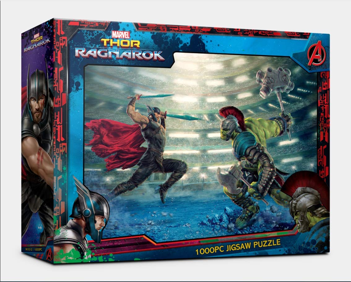 1000-Piece Marvel Thor Ragnarok Jigsaw Puzzle M1012 - Avengers Superhero Puzzle for Adults & Kids, Perfect for Family Game Night & Home Decor