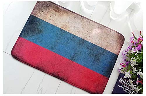 YQ Park Low Profile Retro Russian Flag Doormat - Non-Slip Welcome Mat for Front Door, Garage, Garden - Perfect for Snowy Weather & Home Decor