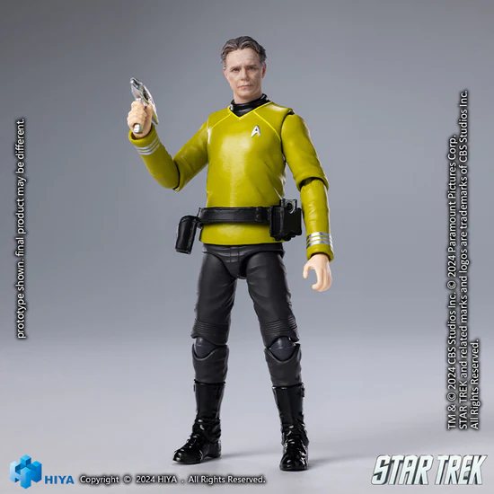 PRE ORDER 1/18 HIYA 4inch Action Figure - Exquisite Mini Series STAR TREK 2009 Captain Pike Collectible Toy | Perfect for Display, Gifts & Star Trek Fans