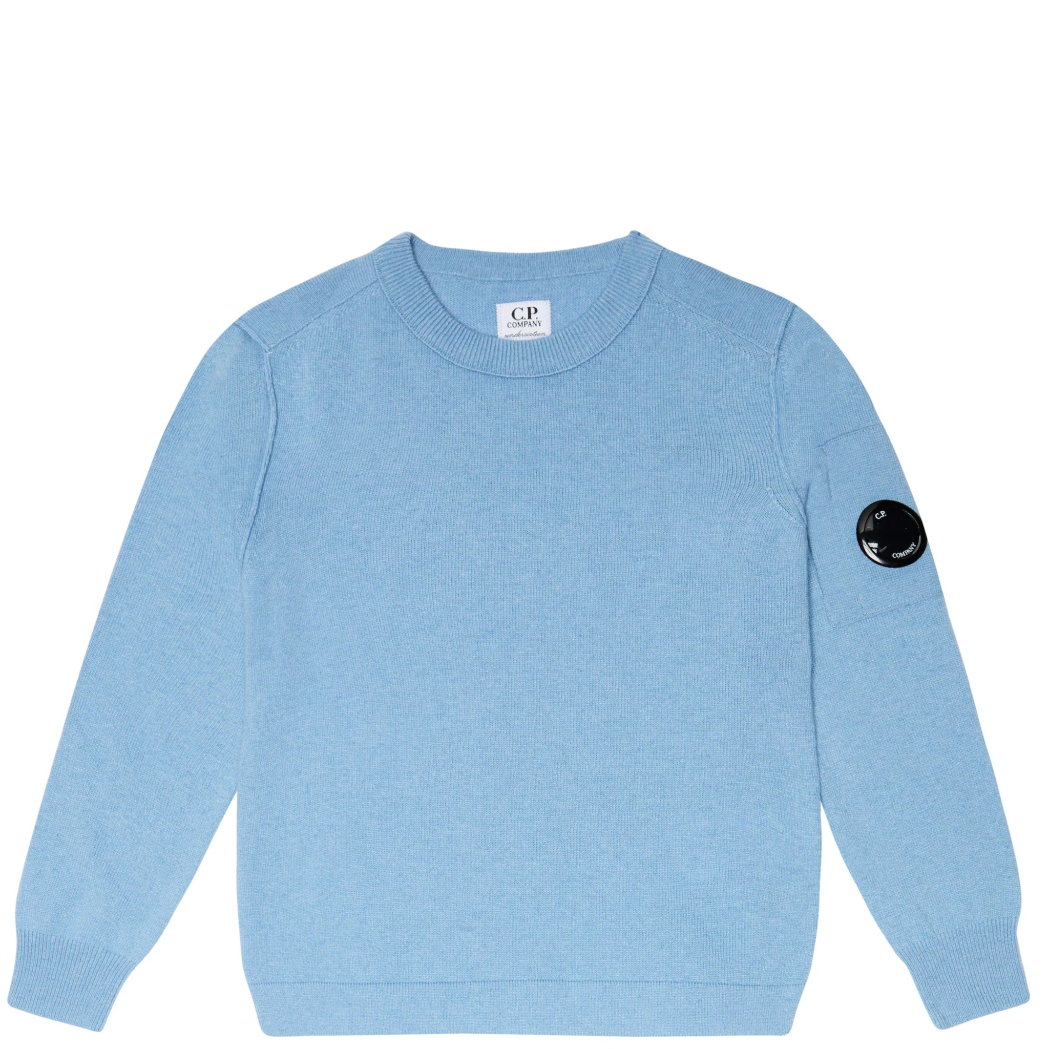 CP Company Kids Merino Wool Lens Knit Sweater - Soft & Warm Winter Pullover for Boys & Girls - Perfect for School, Outdoor Play & Family Photos