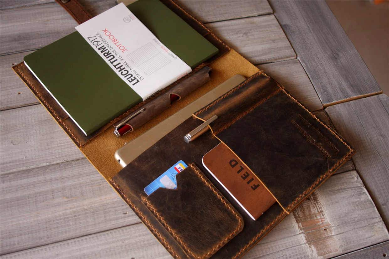 Premium Custom Leather iPad Mini Case - Slim Protective Sleeve Cover for iPad Mini 1/2/3/4/5/6 - Perfect for Work, Travel & Everyday Use