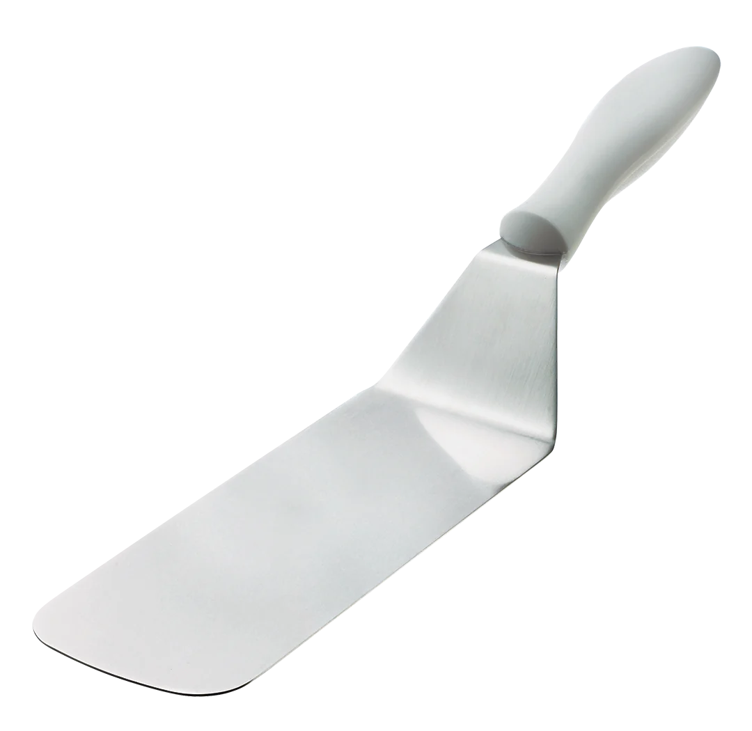 Browne 3 x 8 Inch Carbon Steel Turner with Ergonomic Plastic Handle - Perfect for Grilling, Flipping Pancakes & Cooking Burgers