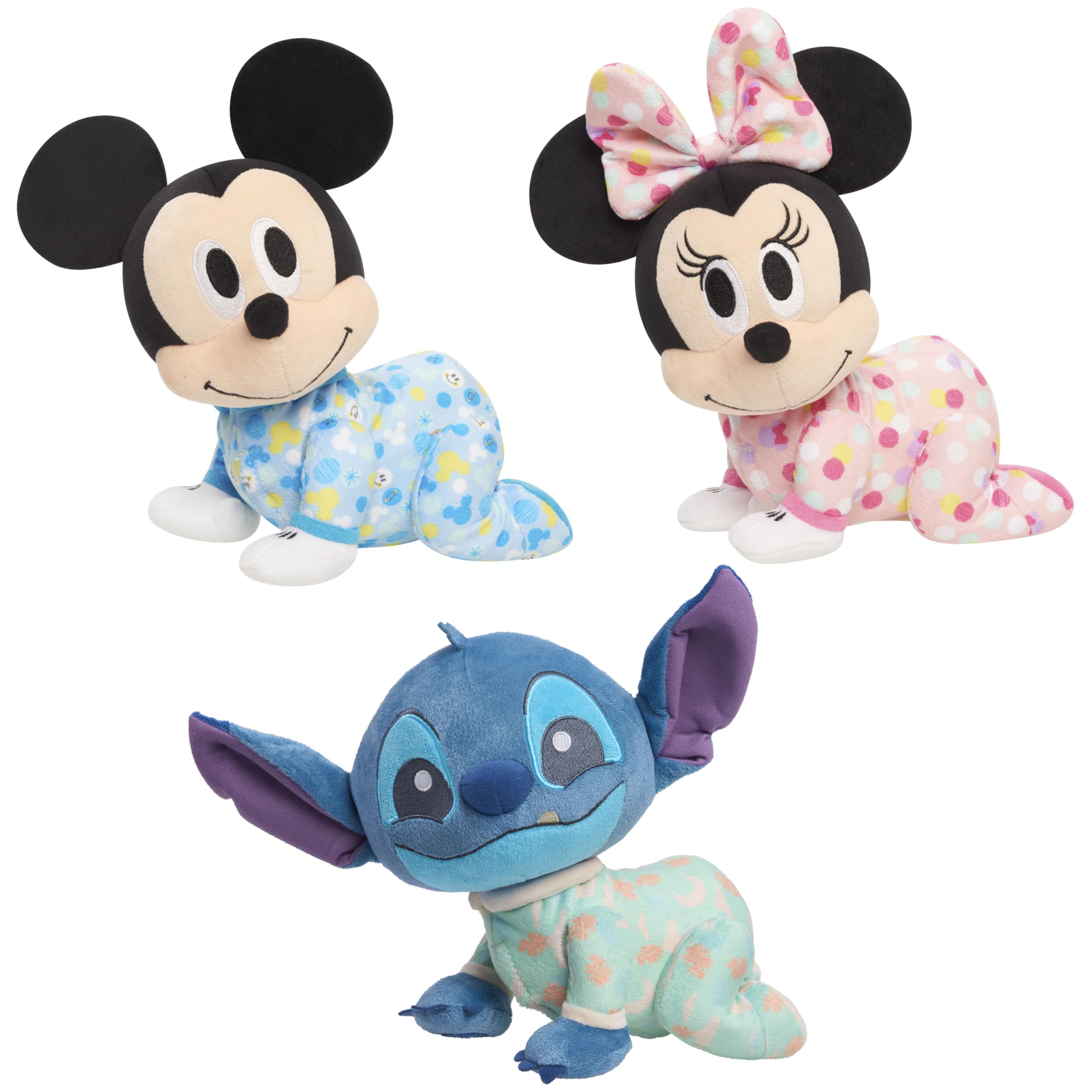 Disney Stitch Plush Musical Crawling Toy for Babies & Toddlers 9+ Months - Interactive Learning Toy for Crawling & Sensory Development - Perfect Gift for Birthdays & Christmas