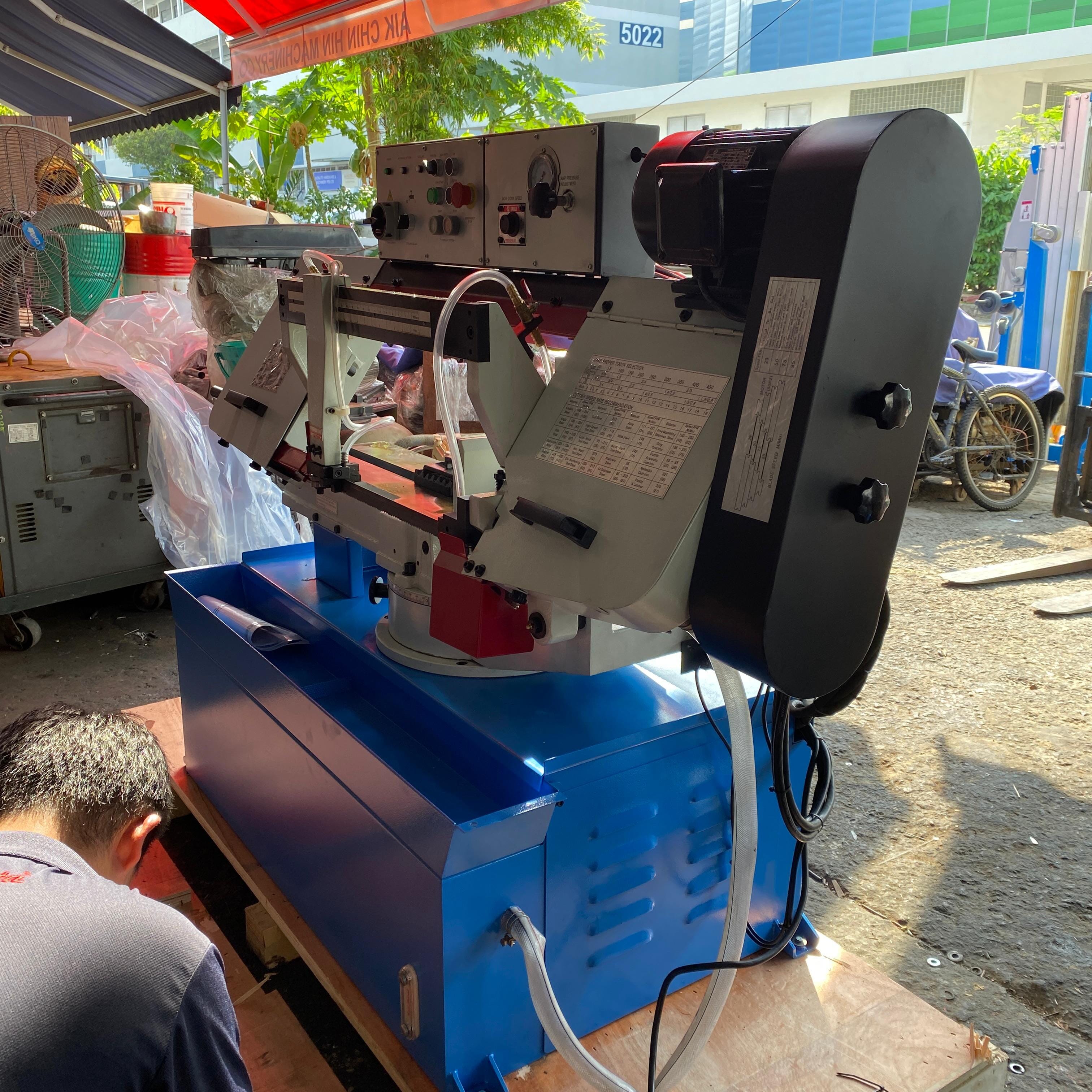 Aiko 10-Inch 4-Speed Bandsaw Machine (27x0.9x3215) - Model BSM BS1018RH - Perfect for Woodworking, Metal Cutting & DIY Projects