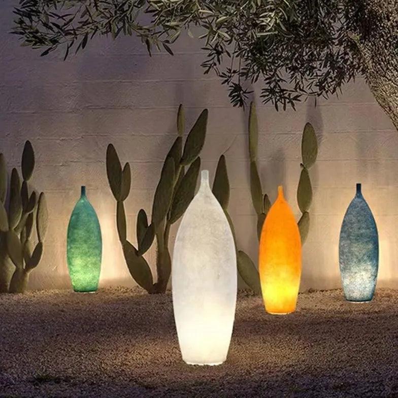 Elegant Vase-Shaped Resin Floor Lamp - Modern Home Decor Lighting for Living Room, Bedroom & Office | Dimmable LED Light with Remote Control