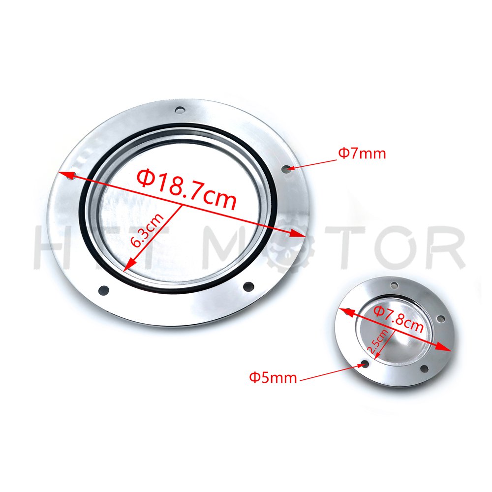 HTTMT MT429-004E Flame Derby Timer Cover - Compatible with Harley Dyna Sportster Street Bob XL 883 1200 - Chrome Motorcycle Accessory for Custom Bike Builds & Restoration Projects