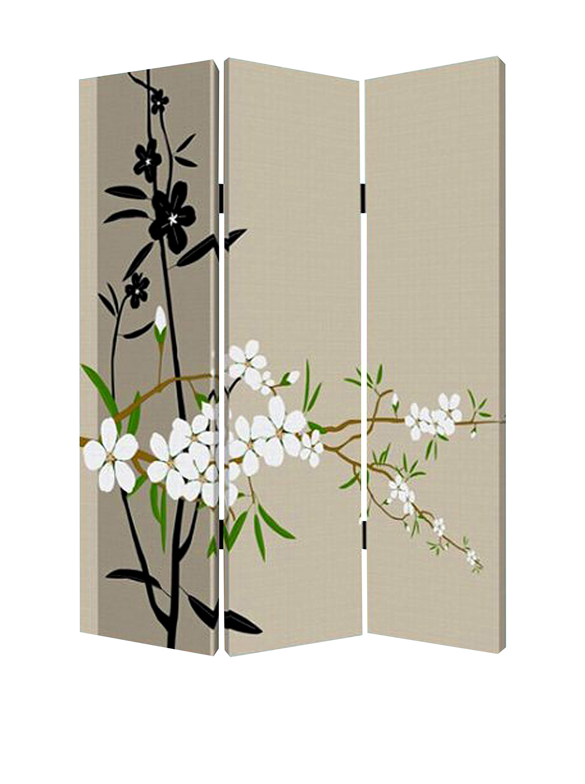 Screen Gems Plum Blossom Room Divider - 6-Panel Folding Privacy Screen with Cherry Blossom Design for Home, Office & Event Decor | Perfect for Room Separation, Photo Backdrop & Asian-Inspired Interior