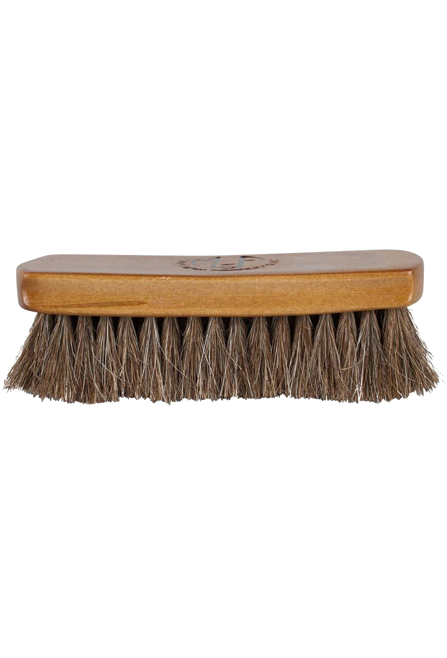M&F Western Small Boot Brush - Durable Horsehair & Wooden Handle for Cleaning Cowboy Boots, Shoes & Riding Gear - Perfect for Ranch, Farm & Equestrian Use