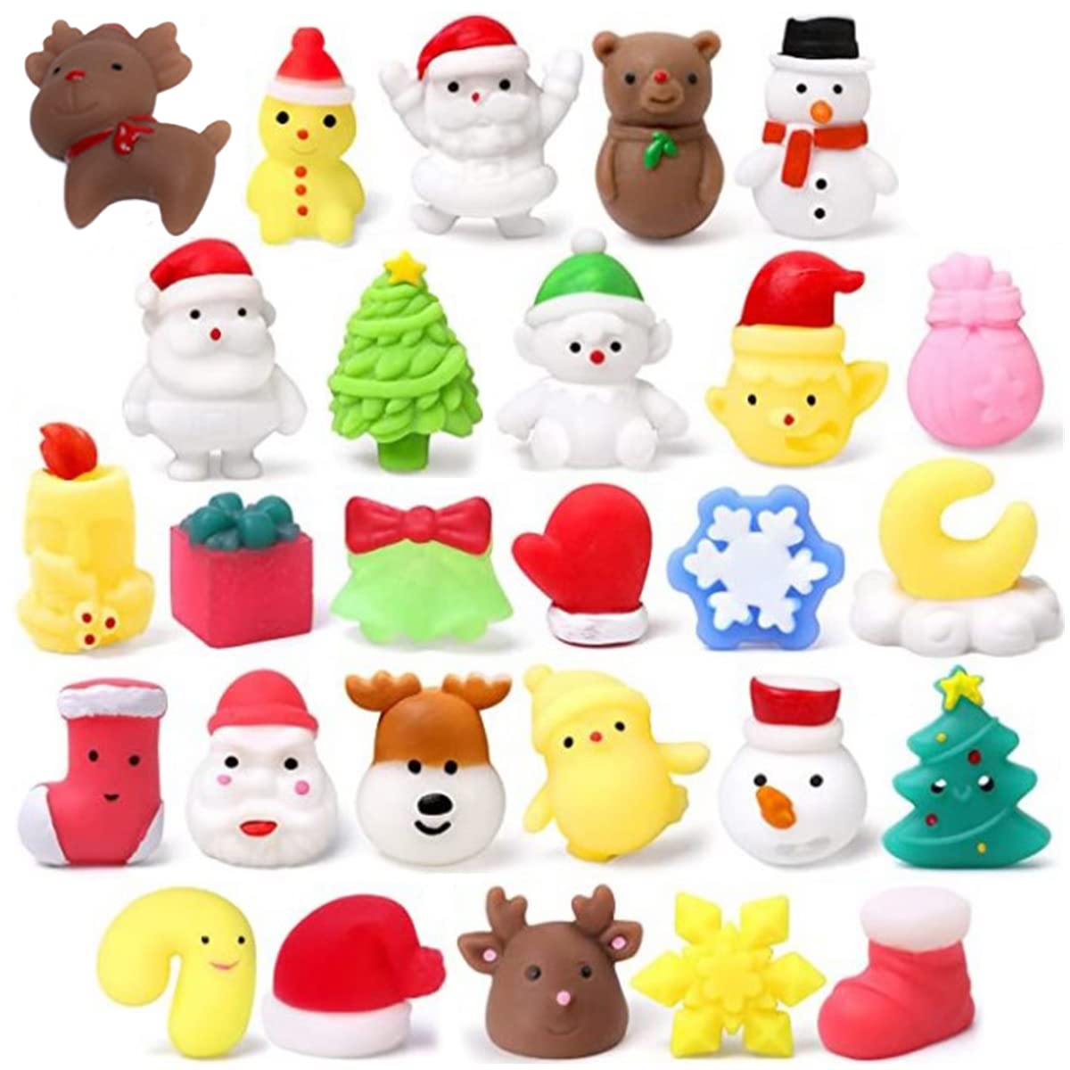 29/58 Pcs Mochi Squishy Toys - Kawaii Mini Christmas Stress Relief Fidget Toys, Birthday Party Favors, Easter Egg Fillers, Goodie Bag Stuffers for Kids & Adults - Perfect for Anxiety Relief, Classroom Rewards & Sensory Play