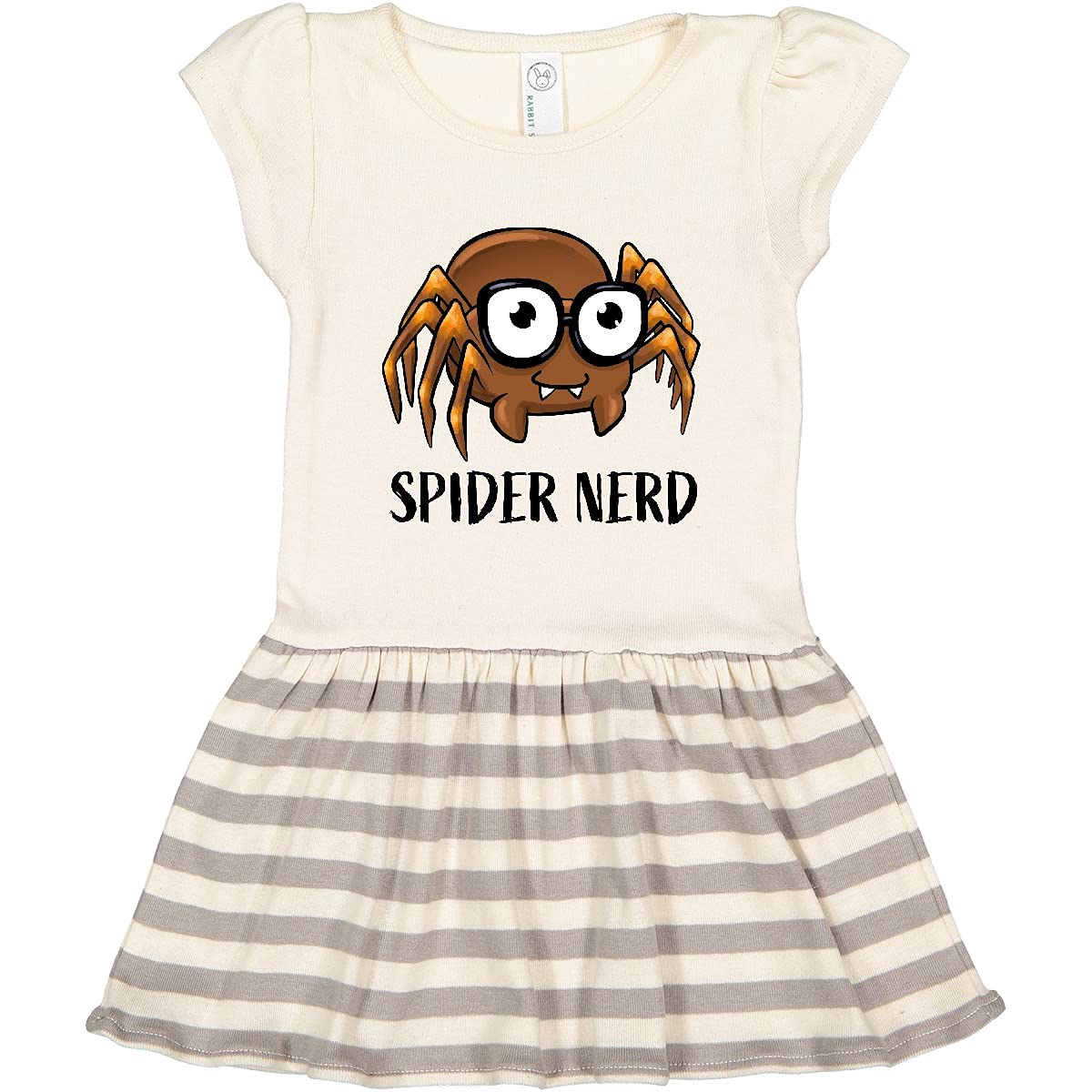 Inktastic Spider Nerd Toddler Dress - Cute Glasses-Wearing Spider Graphic Tee for Kids | Perfect for Halloween Costumes & Nerdy Science-Themed Outfits