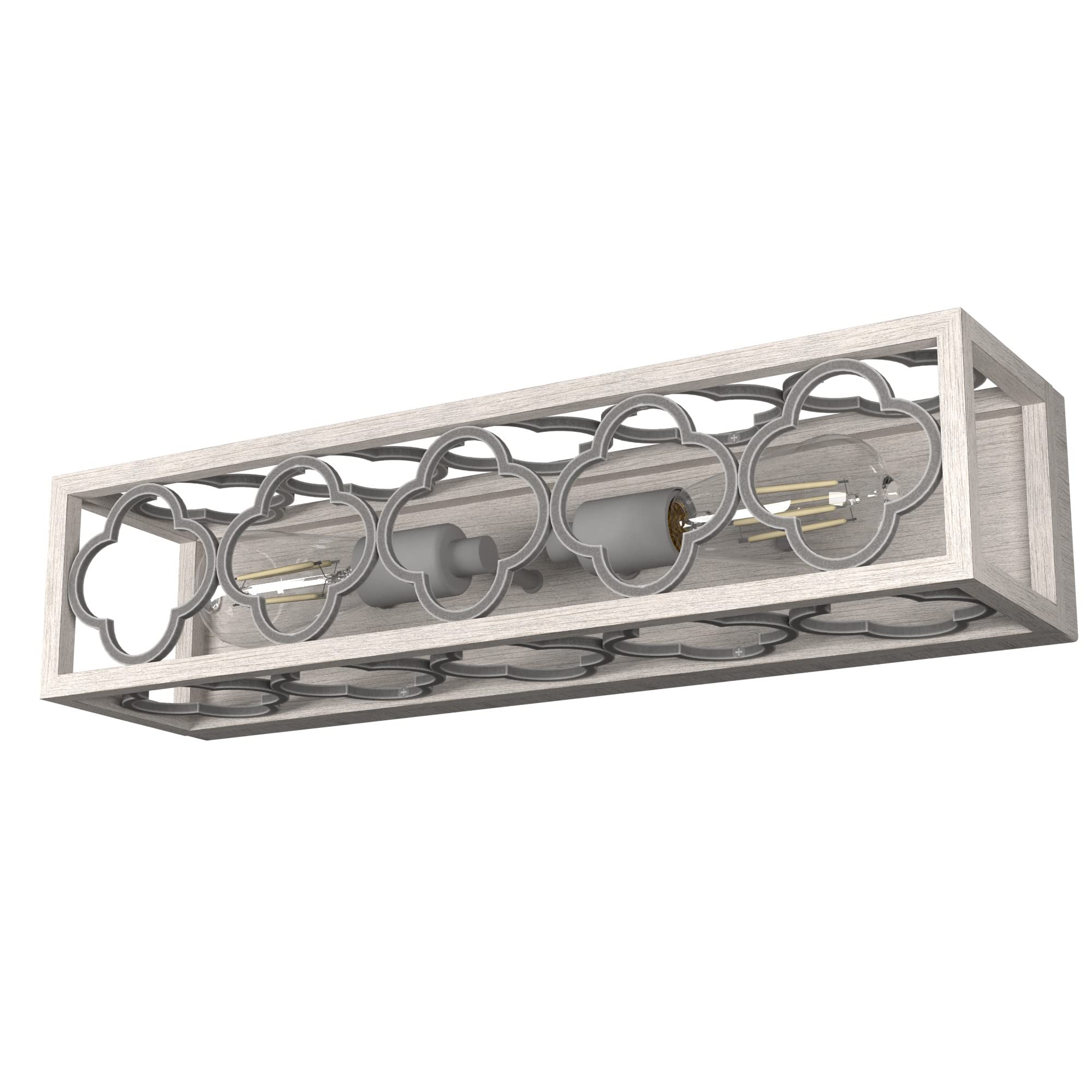 Hunter Fan Company 19947 Gablecrest Wall Sconce - Distressed White Finish - Vintage Style Wall Light Fixture - Perfect for Bedroom, Living Room, and Hallway Lighting