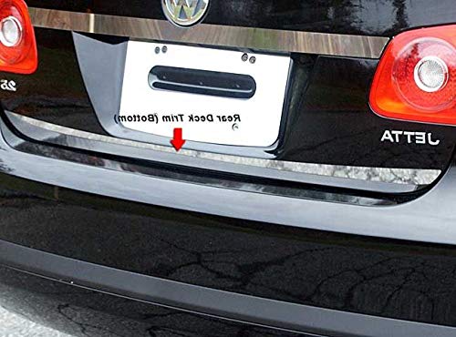 BRIGHTT-QA340774 Stainless Steel Rear Deck Trim for 2005-2010 Volkswagen Jetta | Chrome Accent Car Interior Accessory | Enhances Vehicle Style & Protection