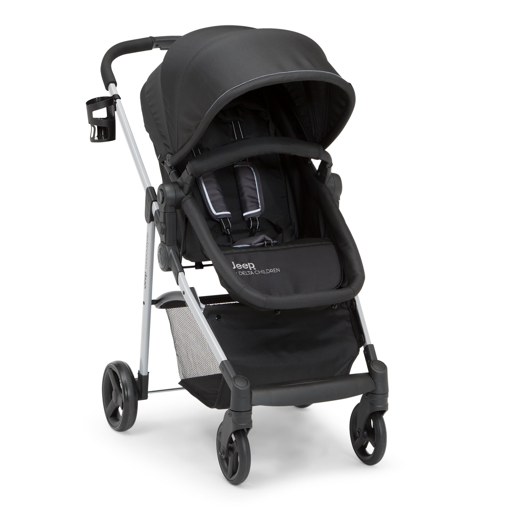 Jeep TurboGlyde 3-in-1 Stroller for Baby & Toddler - Lightweight Travel System with Car Seat, Bassinet & Stroller Modes - Perfect for Shopping, Travel & Daily Walks