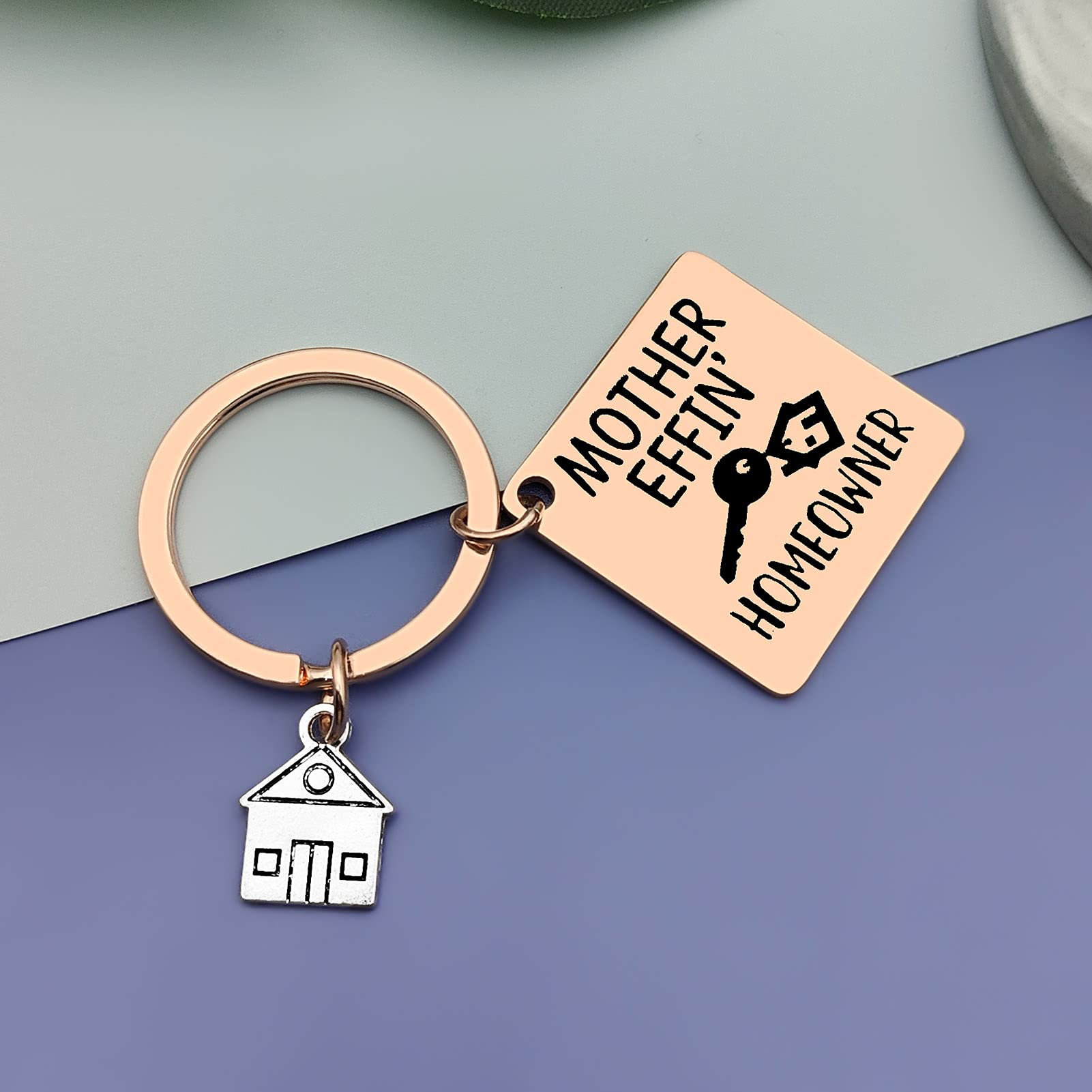 Vadaka Funny Housewarming Gifts for New Homeowners - First Home Keychain Jewelry, Realtor Closing Gifts & Moving-In Key Chain (Perfect for Housewarming Parties, New Home Celebrations & Realtor Appreciation Gifts)