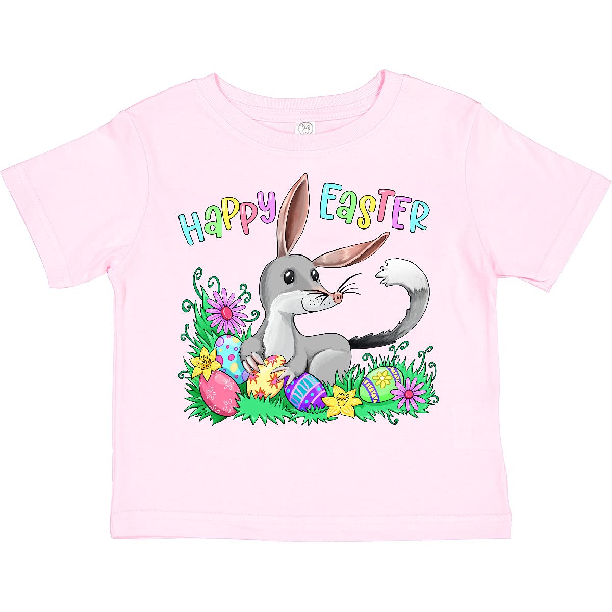 Inktastic Happy Easter Cute Easter Bilby Toddler T-Shirt - Soft Cotton Kids Tee for Easter Celebrations, Spring Outfits & Family Photos