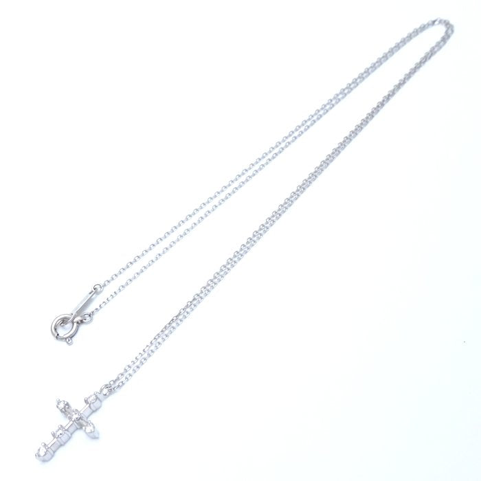 4℃ Diamond Cross Necklace in 850 Platinum - Elegant Religious Jewelry for Women, Perfect for Baptism, First Communion, Confirmation & Everyday Wear