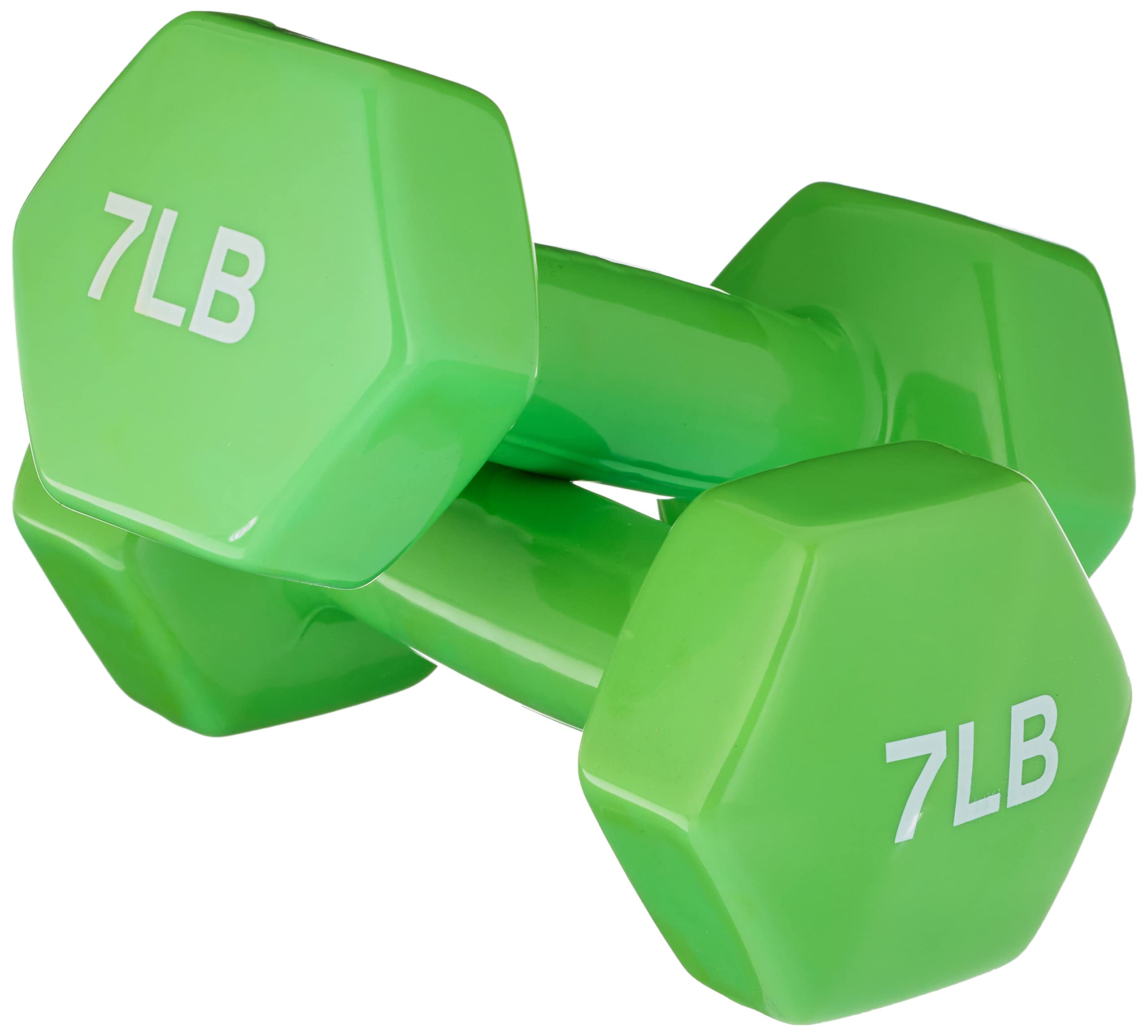 Amazon Basics Vinyl Coated Dumbbell Hand Weights - 5-50 lbs Set for Home Gym, Strength Training & Fitness Workouts - Non-Slip Grip for Weightlifting, Cardio & Cross Training