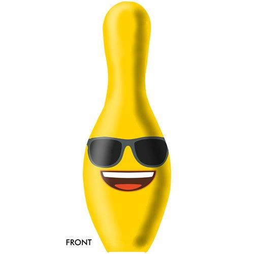OnTheBallBowling Emoji Yellow Face Bowling Pins - Fun Novelty Decor for Bowling Alley, Game Room & Themed Parties