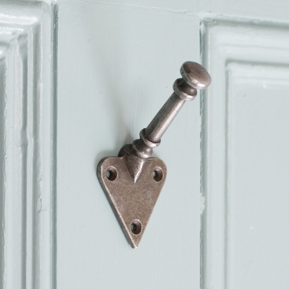 Single Hook Cast Iron Wall Hanger for Arts & Crafts - Perfect for Hanging Decor, Keys & Coats in Home, Office or Workshop