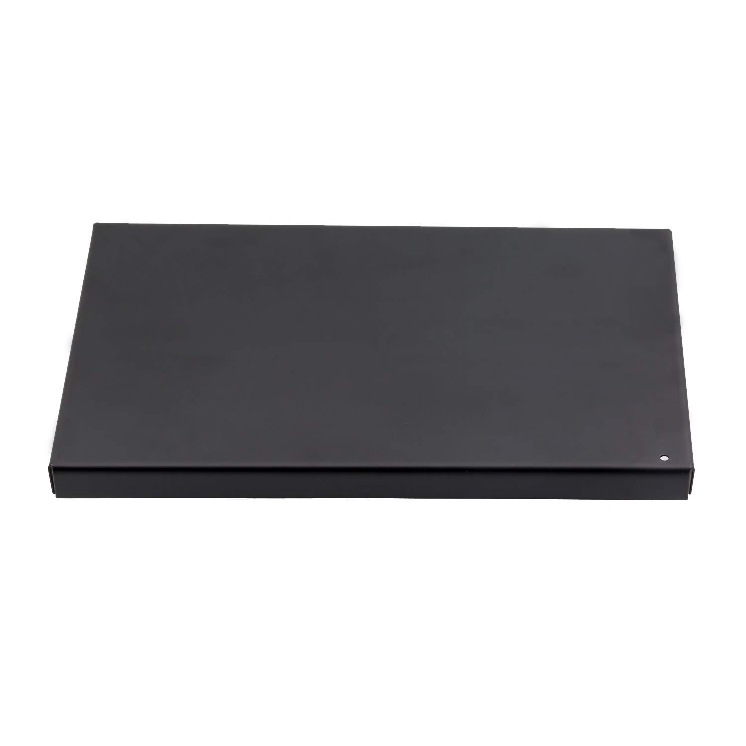 Black Metal Tray Organizer with Handles - 11.8 x 7.8 Inch Bathroom & Kitchen Storage Tray for Coffee Cups, Utensils, Makeup, and Essentials - Perfect for Countertop Organization in Home, Office, or Salon
