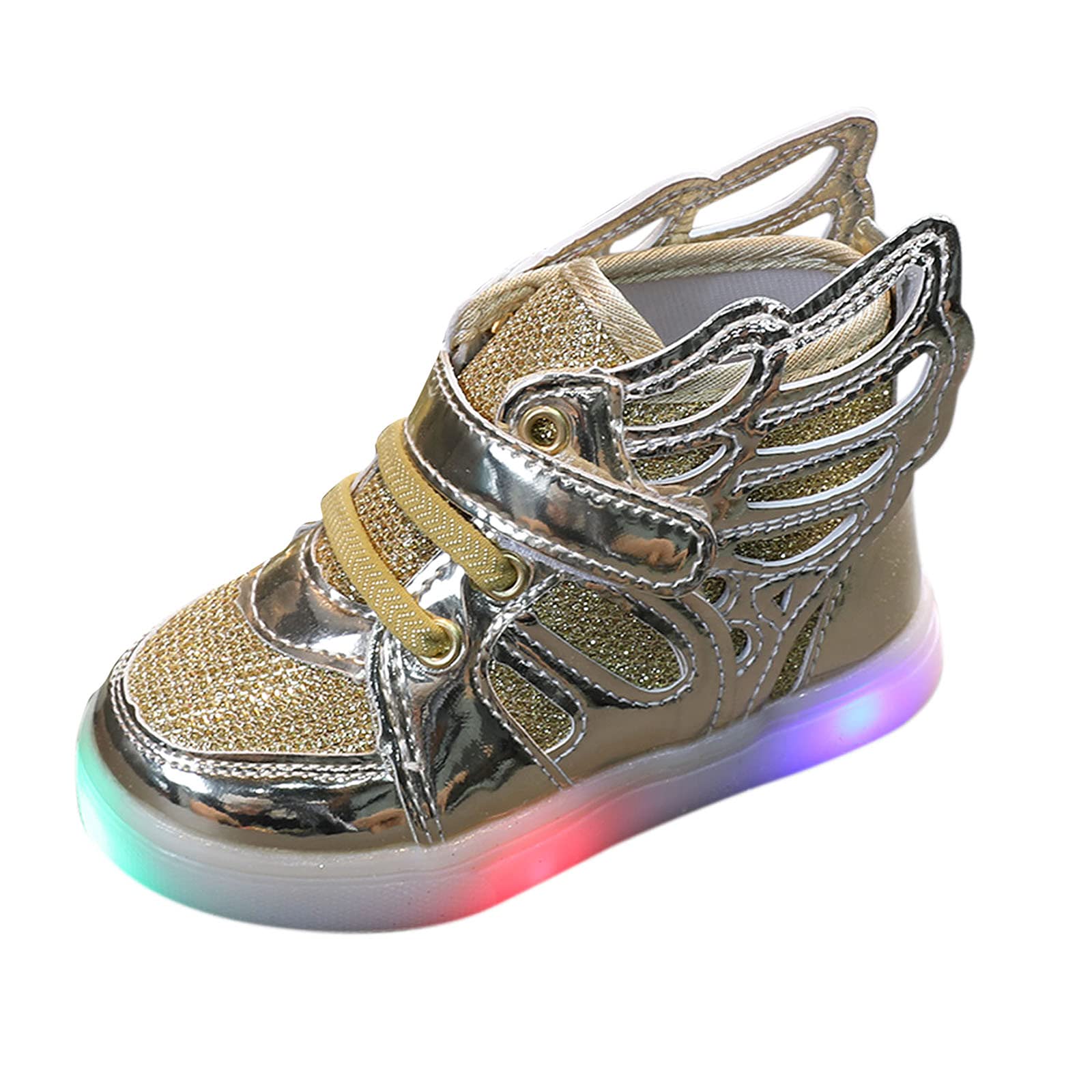 Glow in The Dark LED Light Up Roller Shoes for Boys & Girls - High Top Sneakers with Kick Wheels for Kids & Women - Fun LOL Fashion Shoes for School, Parties & Outdoor Play