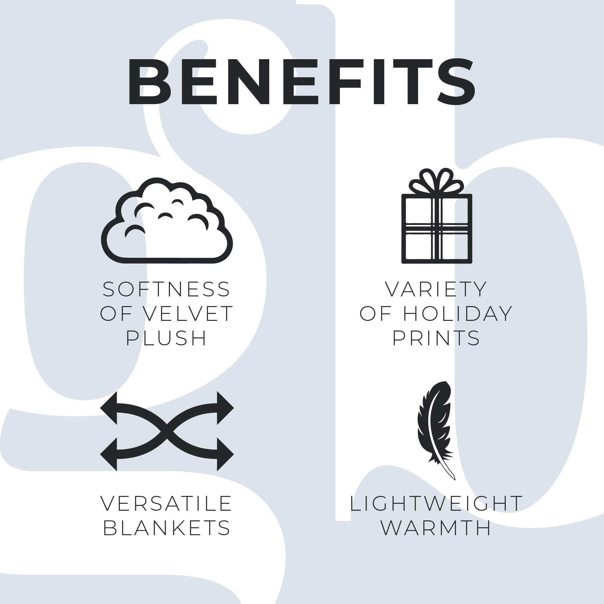 Luxuriously Soft Velvet Plush King Size Holiday Throw Blanket - Cozy & Warm Christmas Blanket for Sofa, Bed, Couch - Perfect for Winter Nights, Gift Giving & Home Decor