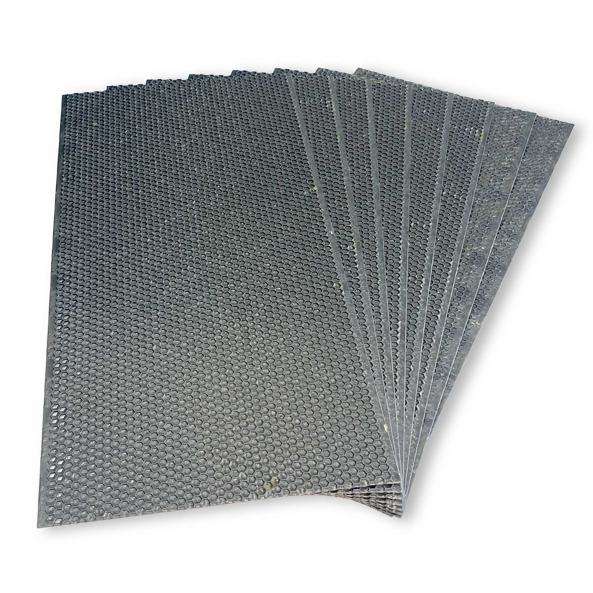 Triple Wax Coated Black Full Depth Plastic Beekeeping Foundation Frames - Durable & Weatherproof for Honey Production & Hive Maintenance
