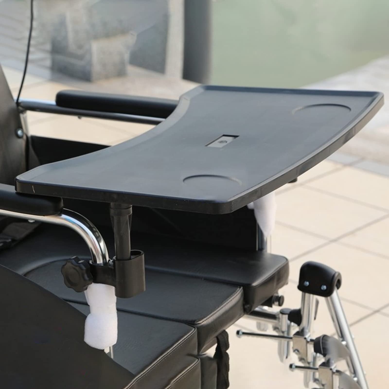 CCCYT Wheelchair Tray Table with Cup Holder - Removable Lap Tray for Elderly & Disabled - Durable Eating Tray for Meals, Reading & Activities - Perfect for Home Care, Hospitals & Rehabilitation Centers
