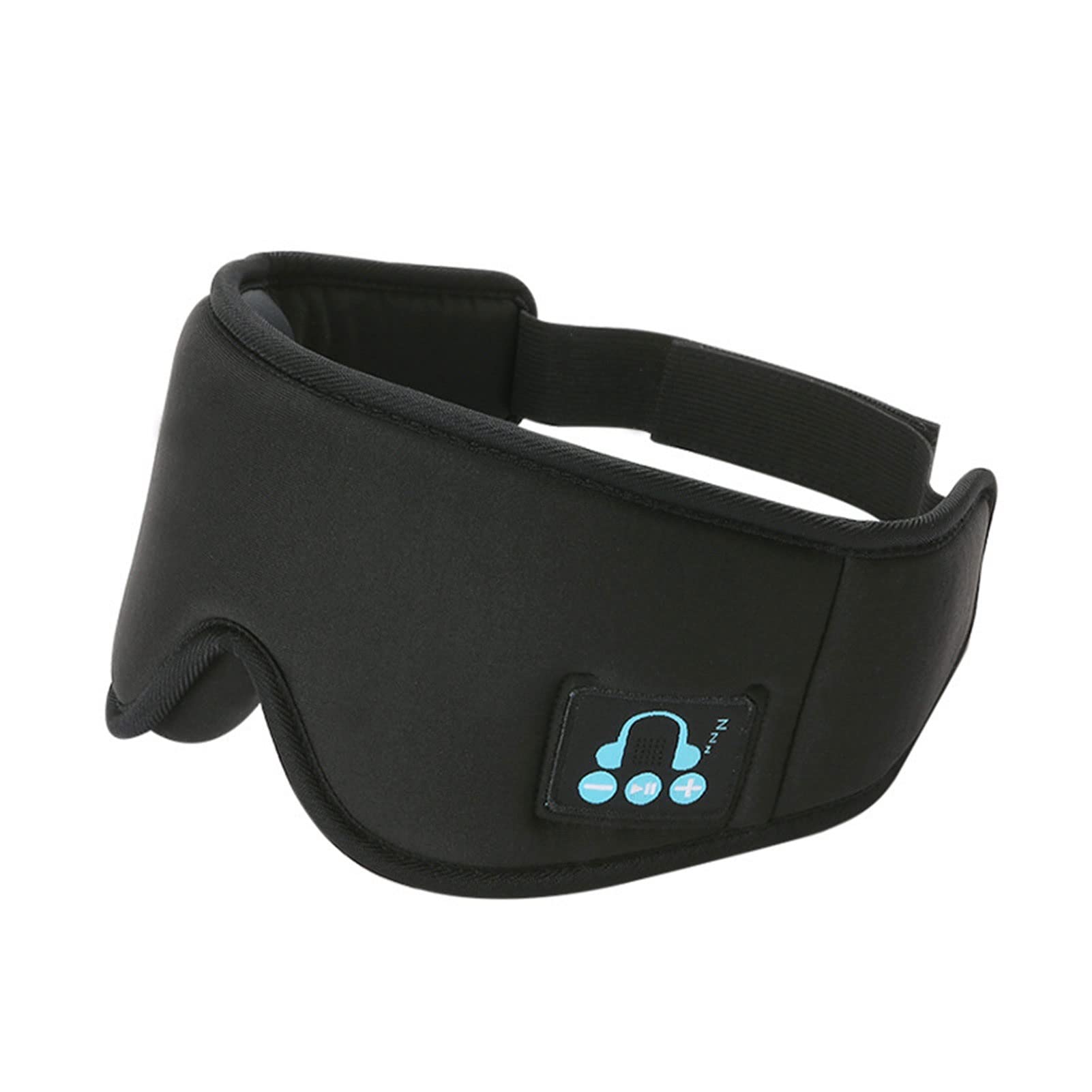 3D Bluetooth Sleep Mask with Wireless Headphones for Side Sleepers - Comfortable Eye Mask for Sleeping, Travel & Meditation (Black) | Perfect for Night Use, Airplane Travel & Relaxation