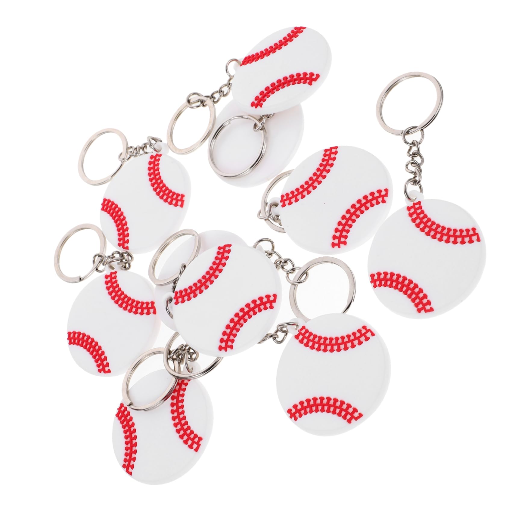 COOLHIYA Volleyball Keychains for Backpacks - Bulk Pack of 12 Sports Keychain Charms, PVC Decorative Pendants for Volleyball Players, Fans & Gifts - Perfect for Backpacks, Gym Bags & Keyrings