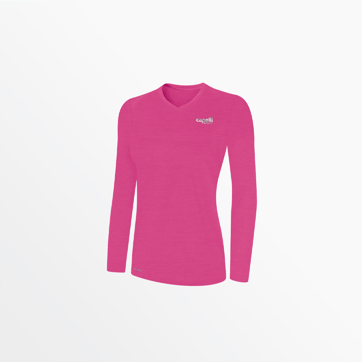 Women's V-Neck Long Sleeve Polyester T-Shirt - Soft Stretch Comfort Fit Casual Top for Work, Travel & Everyday Wear