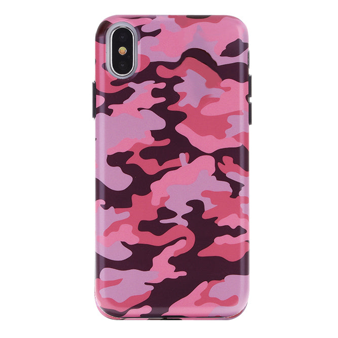 Dusty Rose Camo iPhone Case - Trendy Protective Cover for iPhone 12/13/14 Pro Max - Perfect for Outdoor Adventures, Travel & Daily Use