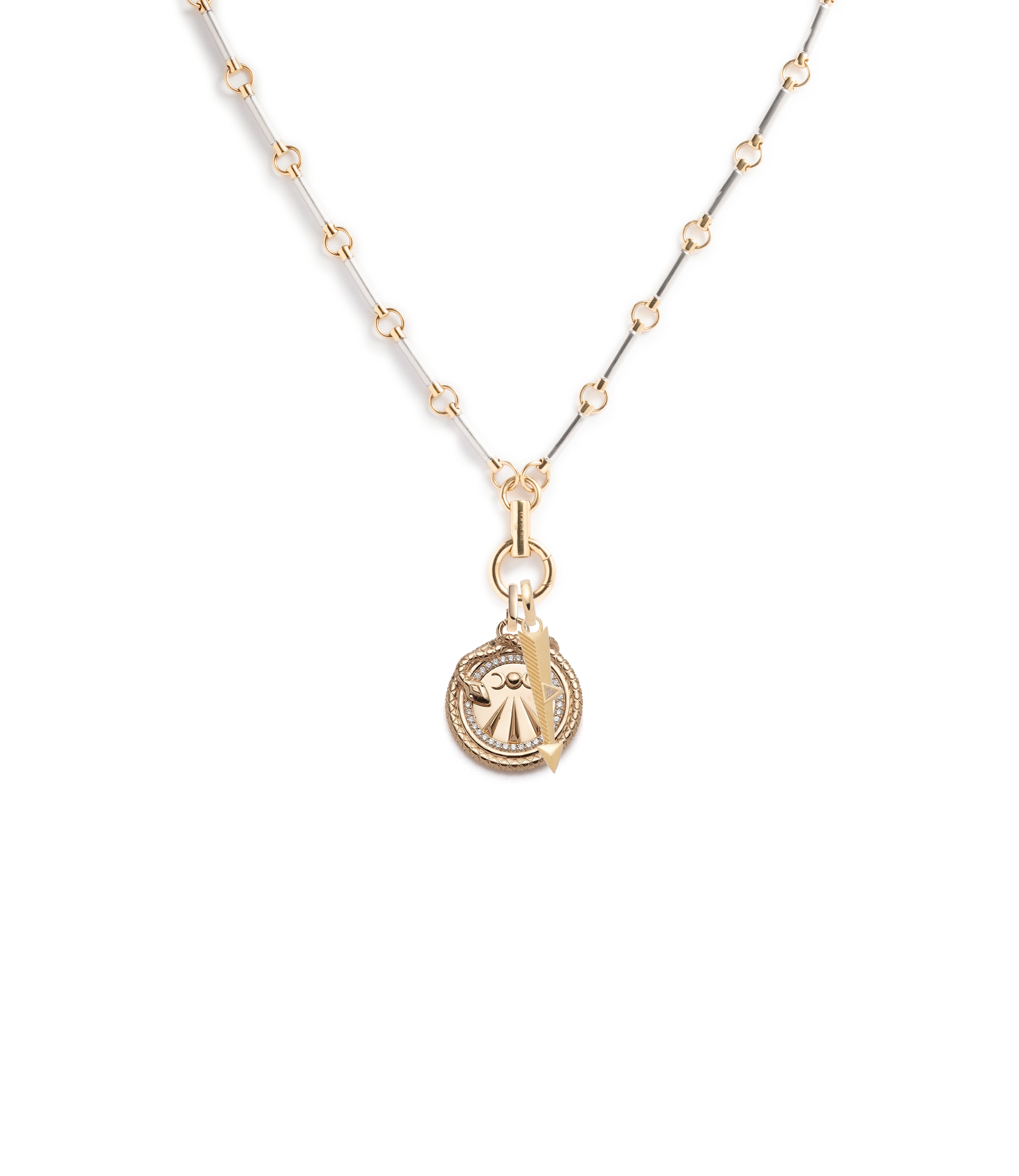 Mind Body Soul Arrow Necklace - 14K Gold Plated Diamond Pendant for Women - Perfect for Spiritual Gifts, Meditation & Yoga Jewelry