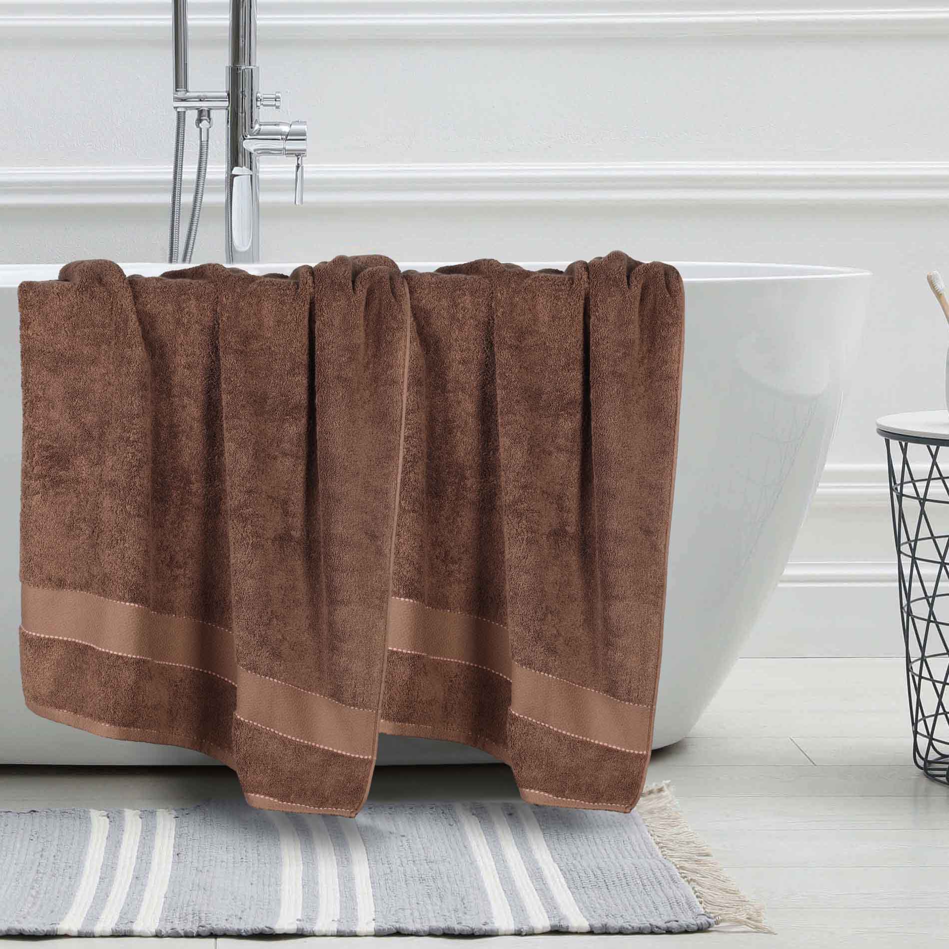 Premium Egyptian Giza Cotton Bath Towel Set of 2 - Ultra Absorbent & Soft Luxury Bath Sheets for Spa, Hotel & Home Use - Made in Egypt with Long-Staple Cotton