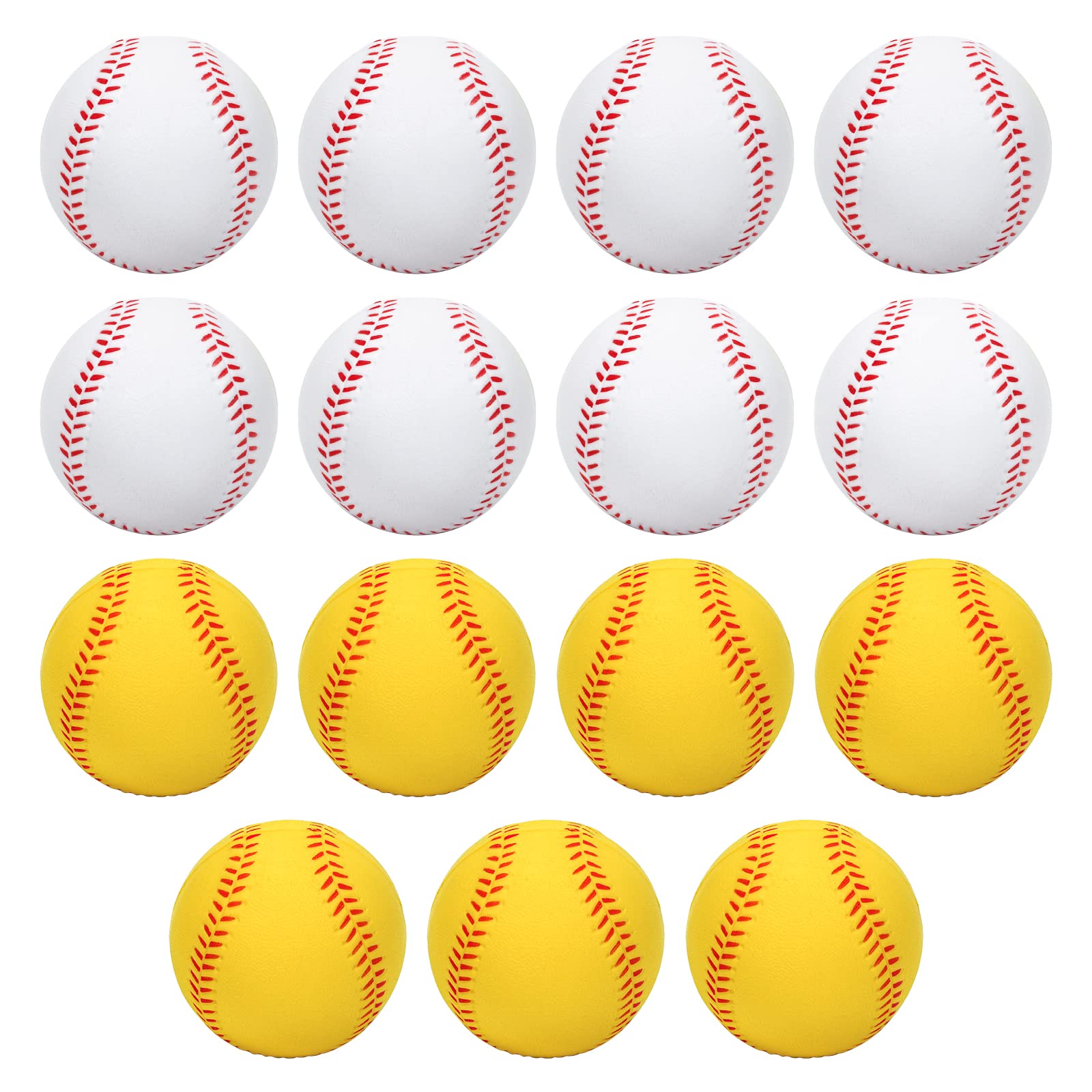 9 Inch Foam Baseballs - Soft Training Baseballs for Pitching Practice, Stress Relief & Baseball Drills | Includes Drawstring Bag | Perfect for Kids, Beginners & Indoor/Outdoor Training