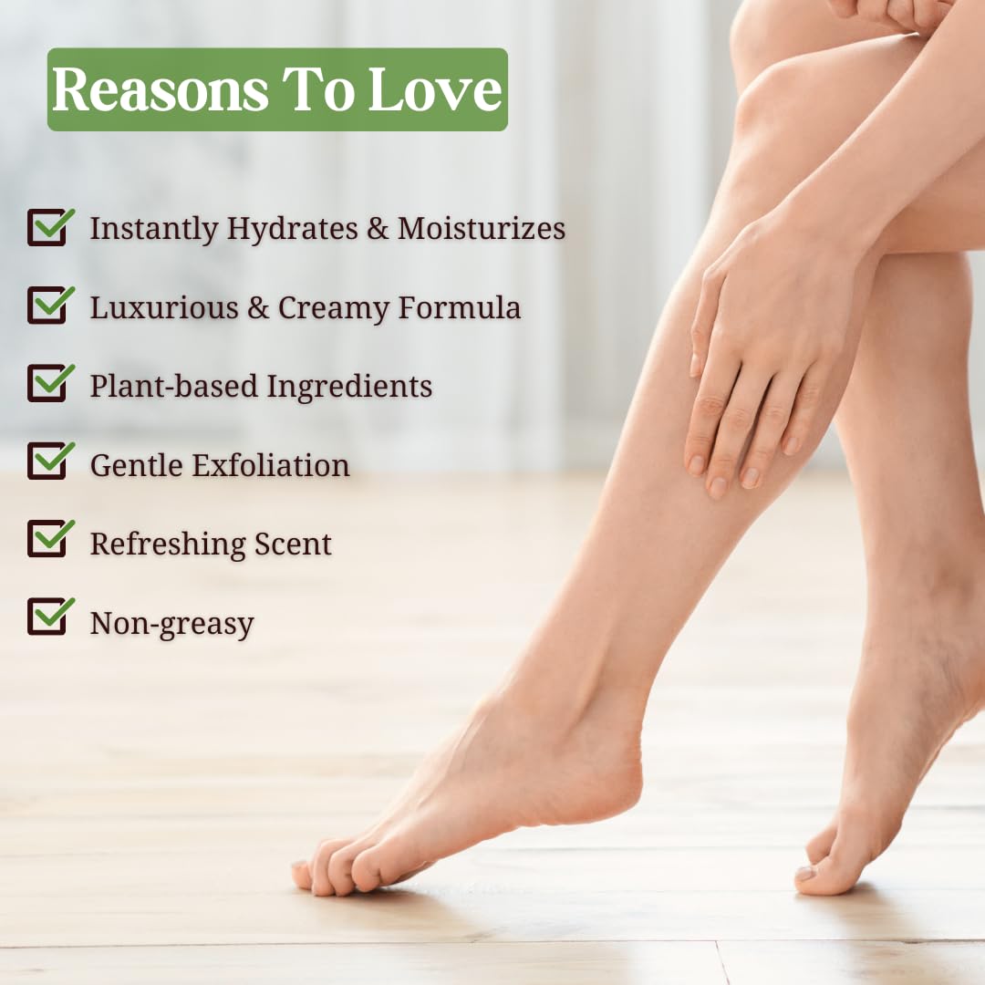 Peppermint Rosemary Eucalyptus Foot Cream for Dry Cracked Heels - Moisturizing Lotion with Lactic Acid for Callus Removal & Cracked Heel Repair - 4oz - Perfect for Post-Pedicure Care & Relaxing Foot Massage at Home